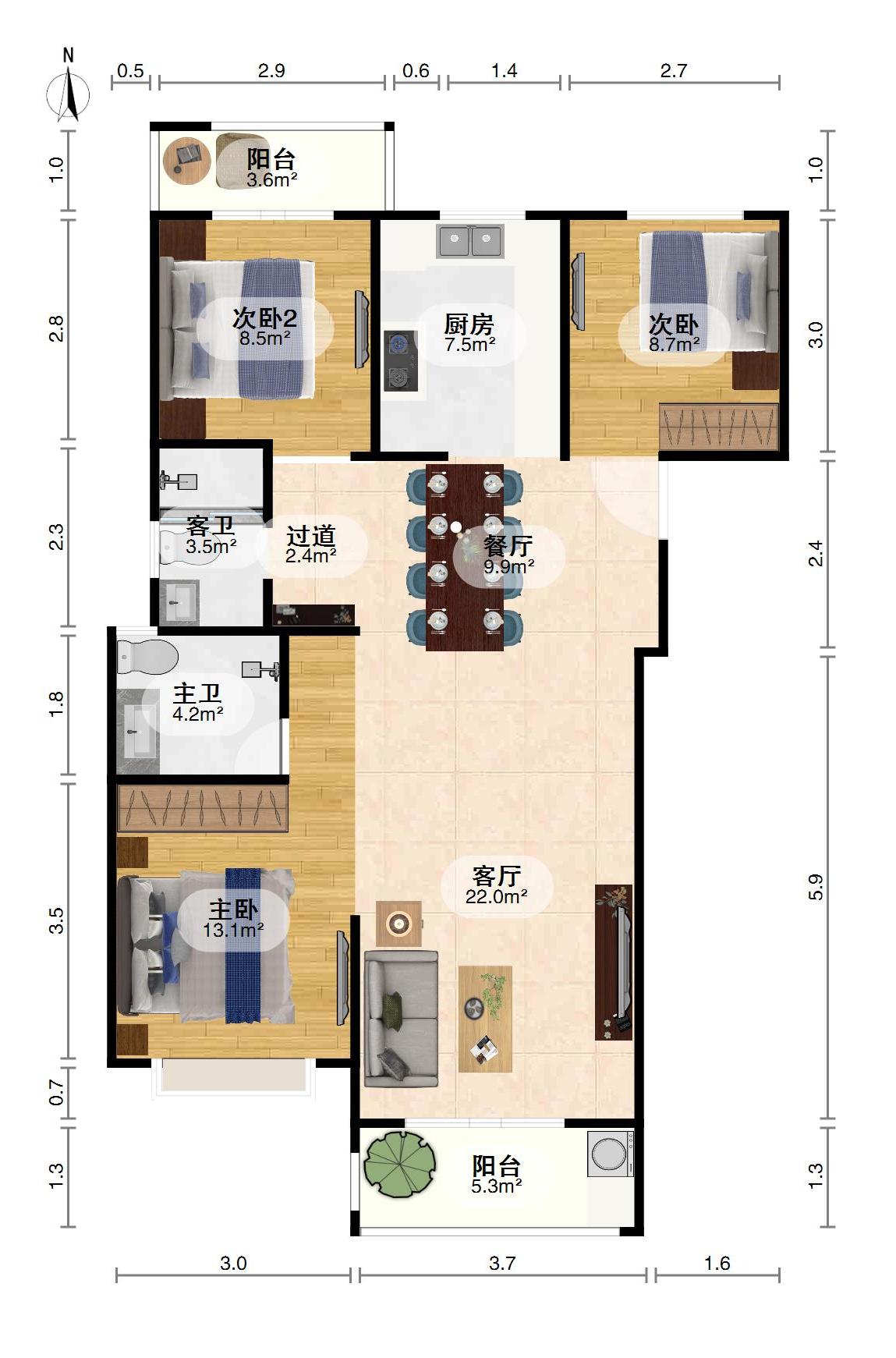 中建星光城,年轻时尚 精致3室2厅2卫2阳台 观景房 享受生活从这里开始13