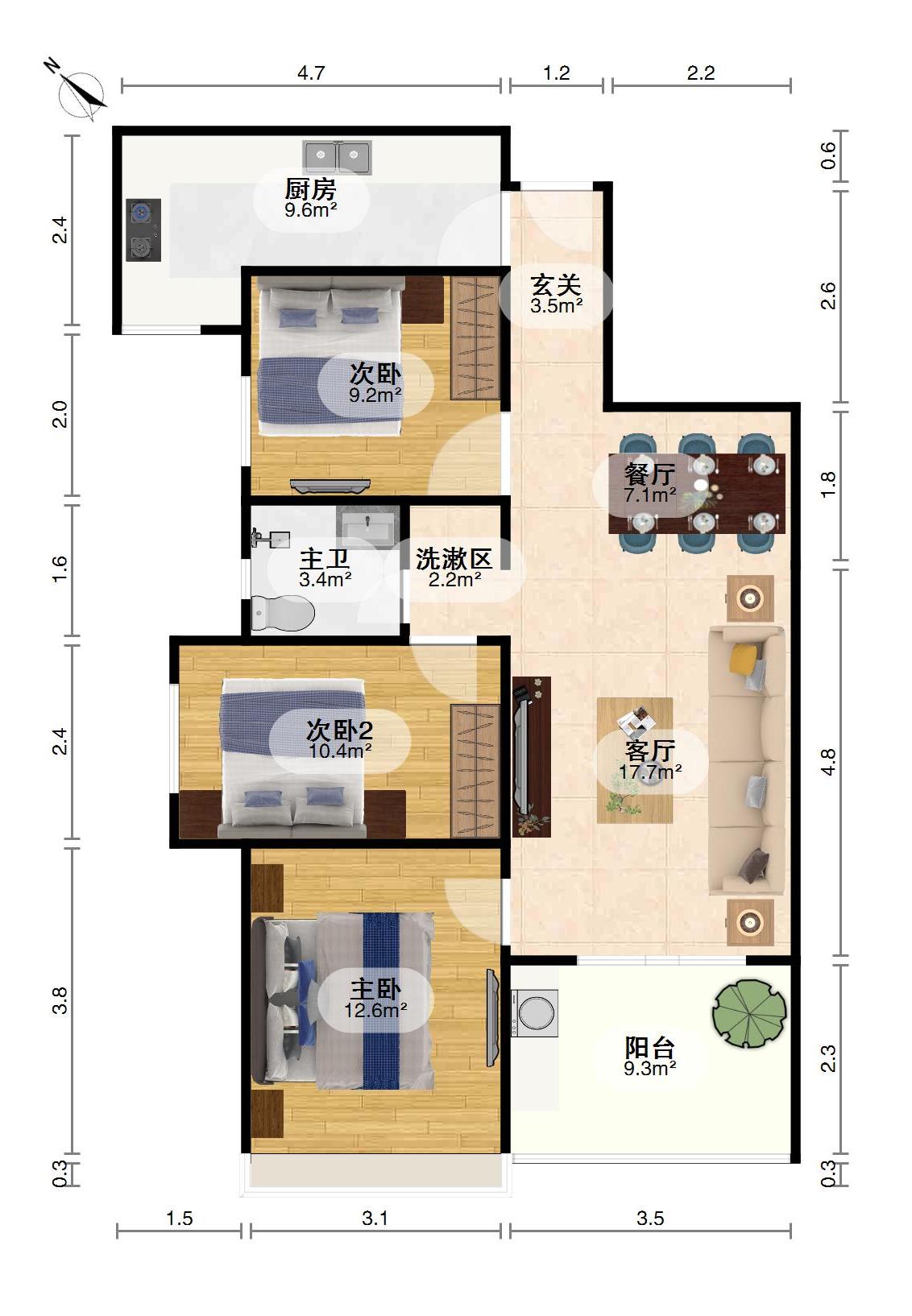 保利中央公馆,保利中央公馆 精装三房出售9