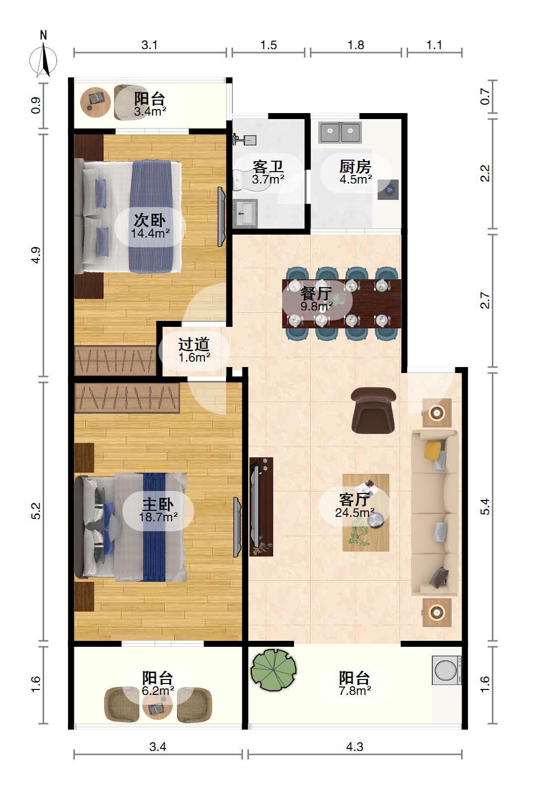 恒辉花园,户型阳光好南北通透.地铁商场生活方便14