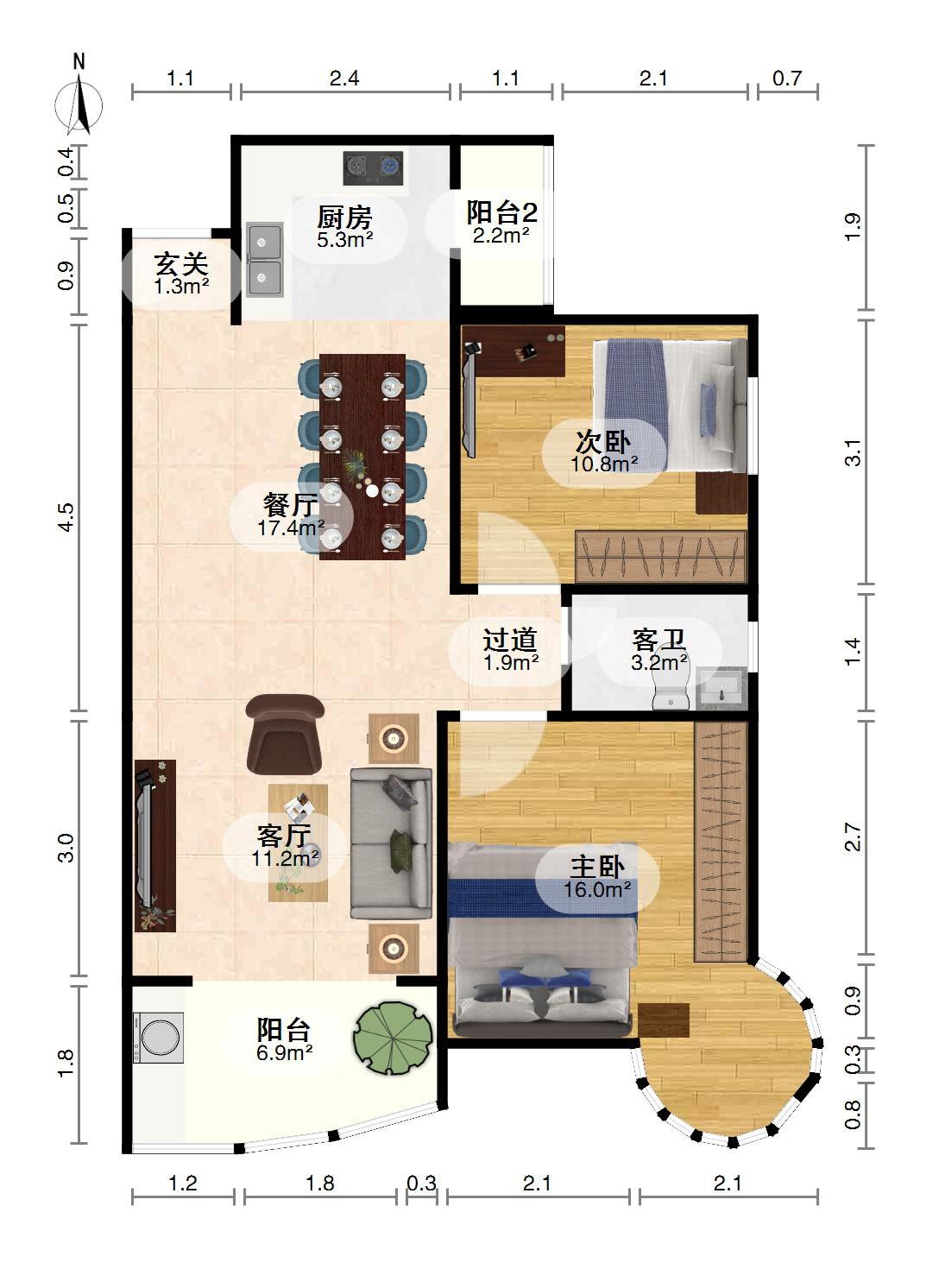 阳光城,阳光城两房两厅一卫朝南户型，采光通风好，附近荷小、荷中，急售10