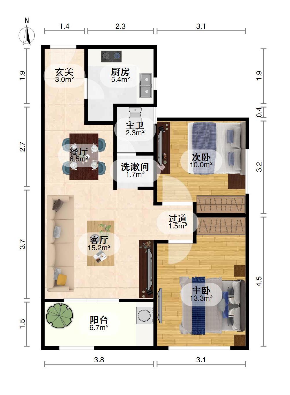 千晴岸,千晴岸78㎡2室2厅1卫1阳台精装南北，业主急售10