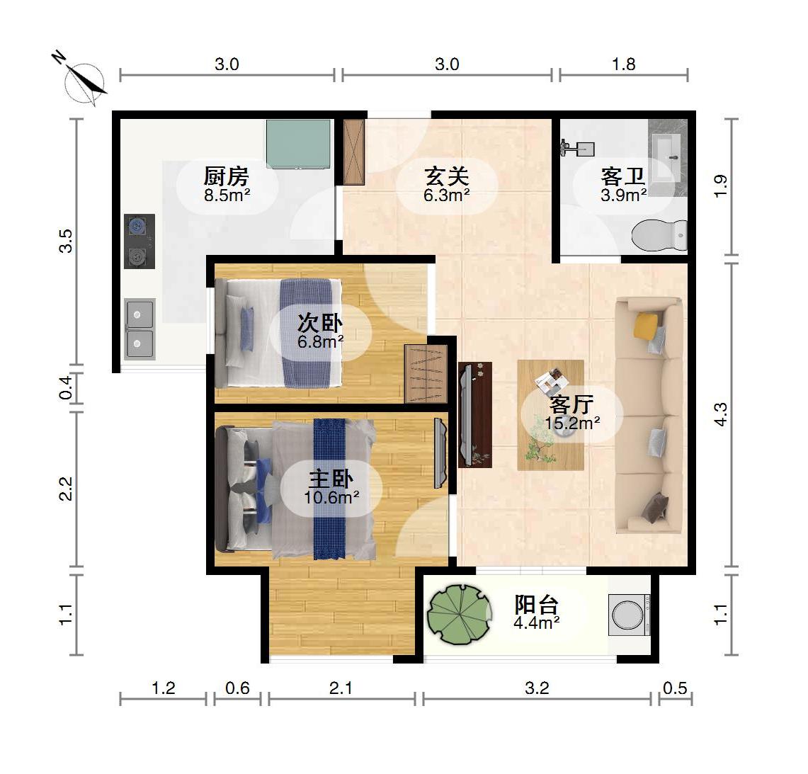 前进嘉园A区,前进嘉园A区二室一厅急售10