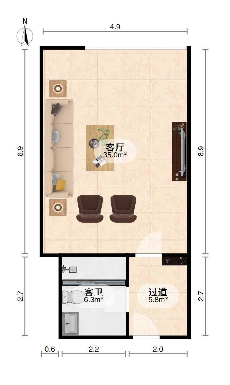 华泰官邸,体育中心旁华泰官邸精装修单身公寓拎包入住9