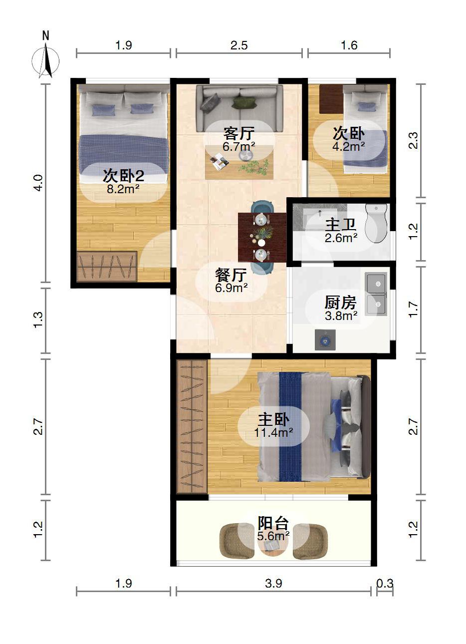 下凤凰坡,精装三房 拎包入住 生活便利10