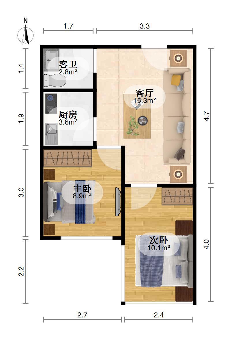 兴隆大家庭,兴隆大家庭晨光东方精装南向小双室57平18万可贷款9