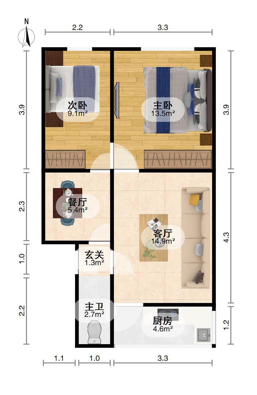 铁路六村,59㎡铁路六村紧邻地铁，公交便利13