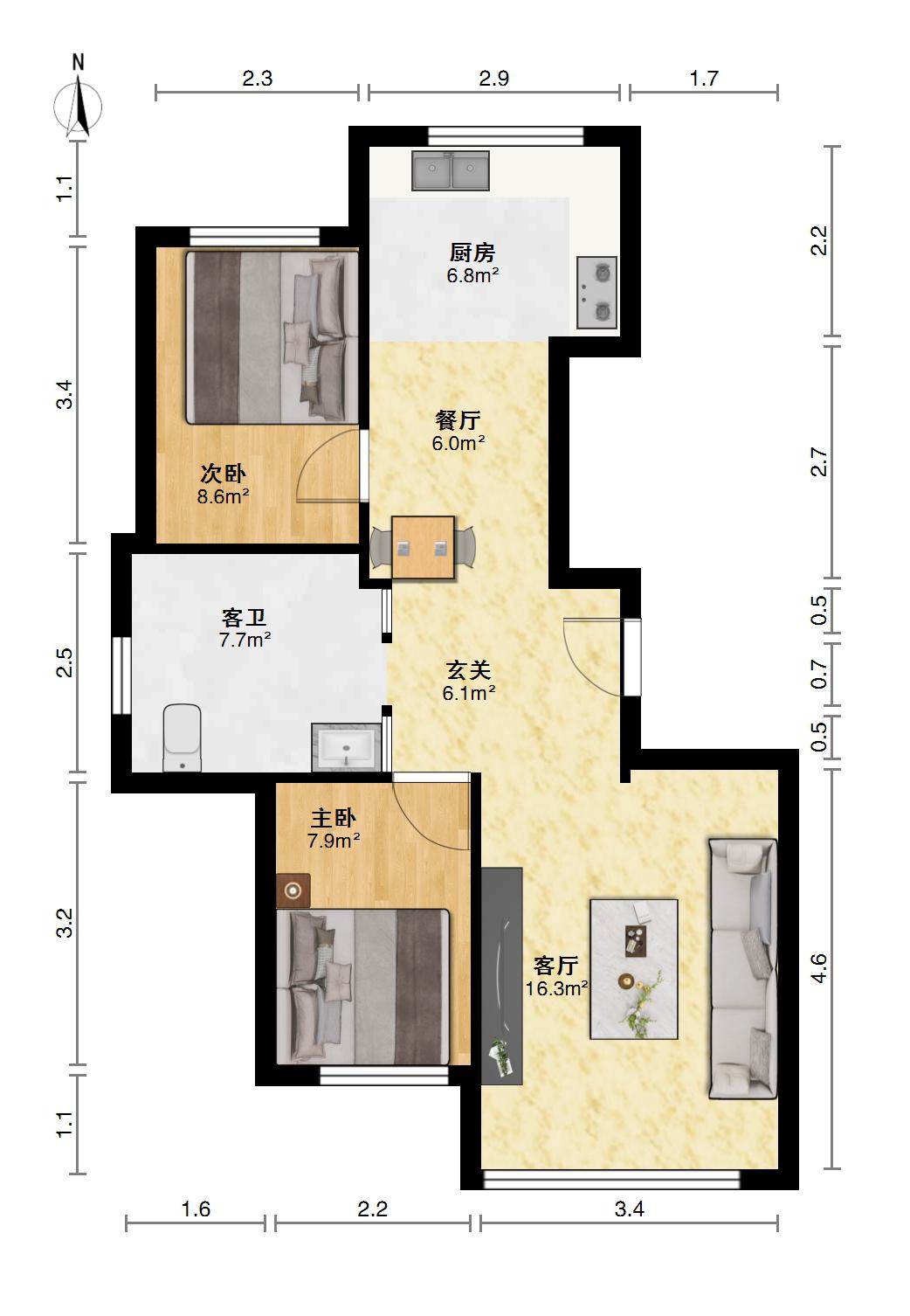 东亚第一城四五期,东亚四五期18住5精装南北83.45平36.5万可贷款10