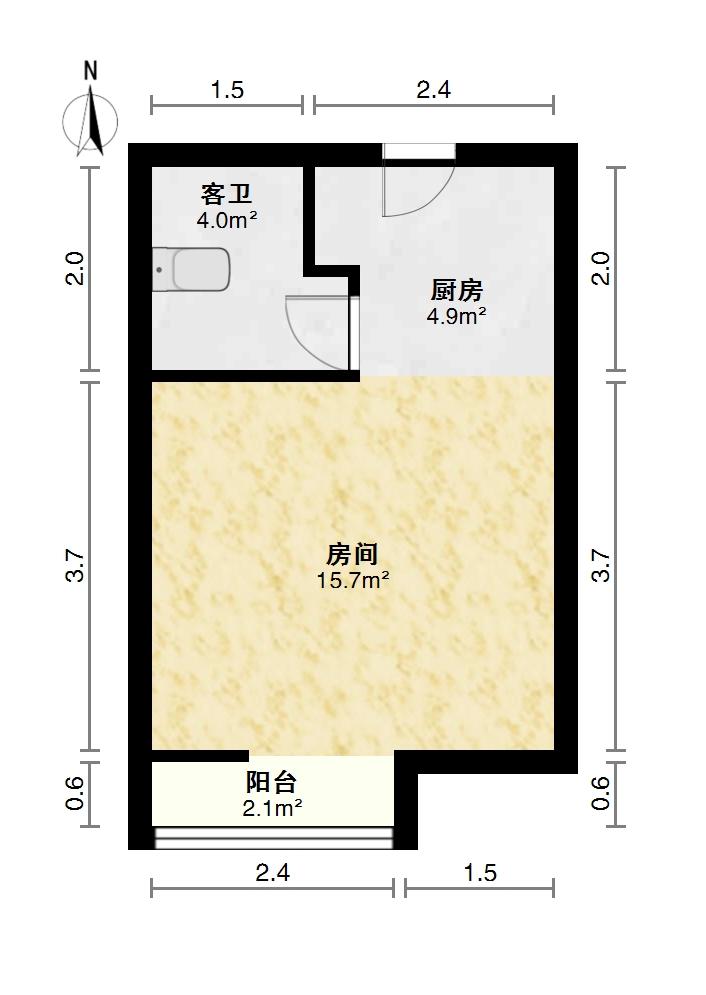 南湖时尚城,南湖时尚城41万元45㎡1室1厅1卫1阳台12