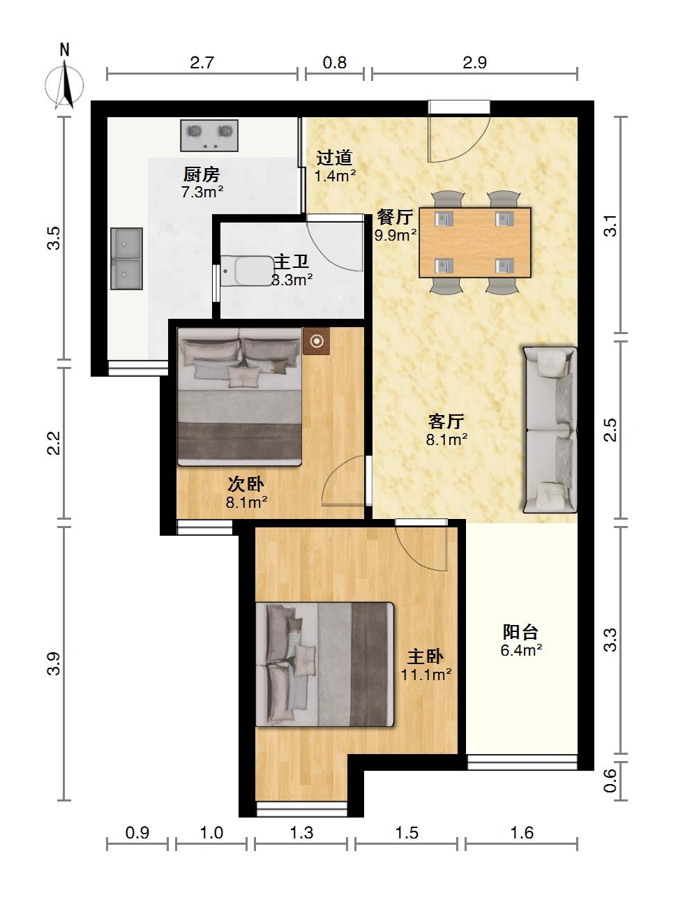 保利时代北区,保利时代北区地铁精装2室2厅1卫1阳台，交通便利，设施齐全10