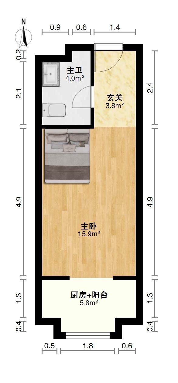 通泰爱丽嘉园,桂林路荷中对面通泰爱丽舍精装住宅单身公寓10