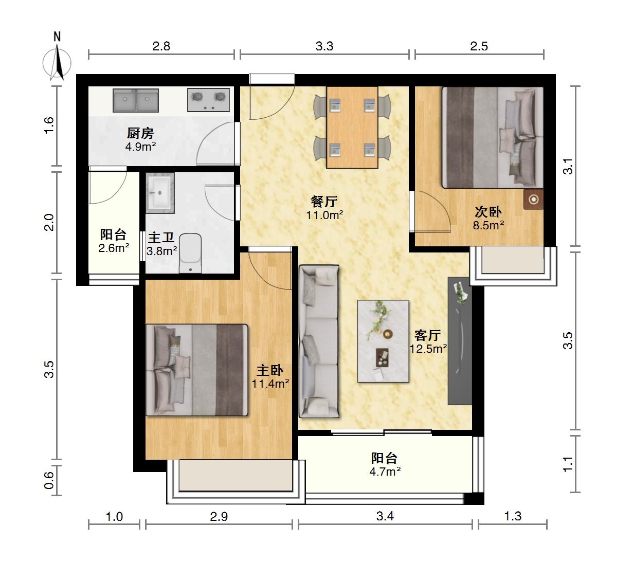 恒大御府,成熟小区精装修两房拎包入住11