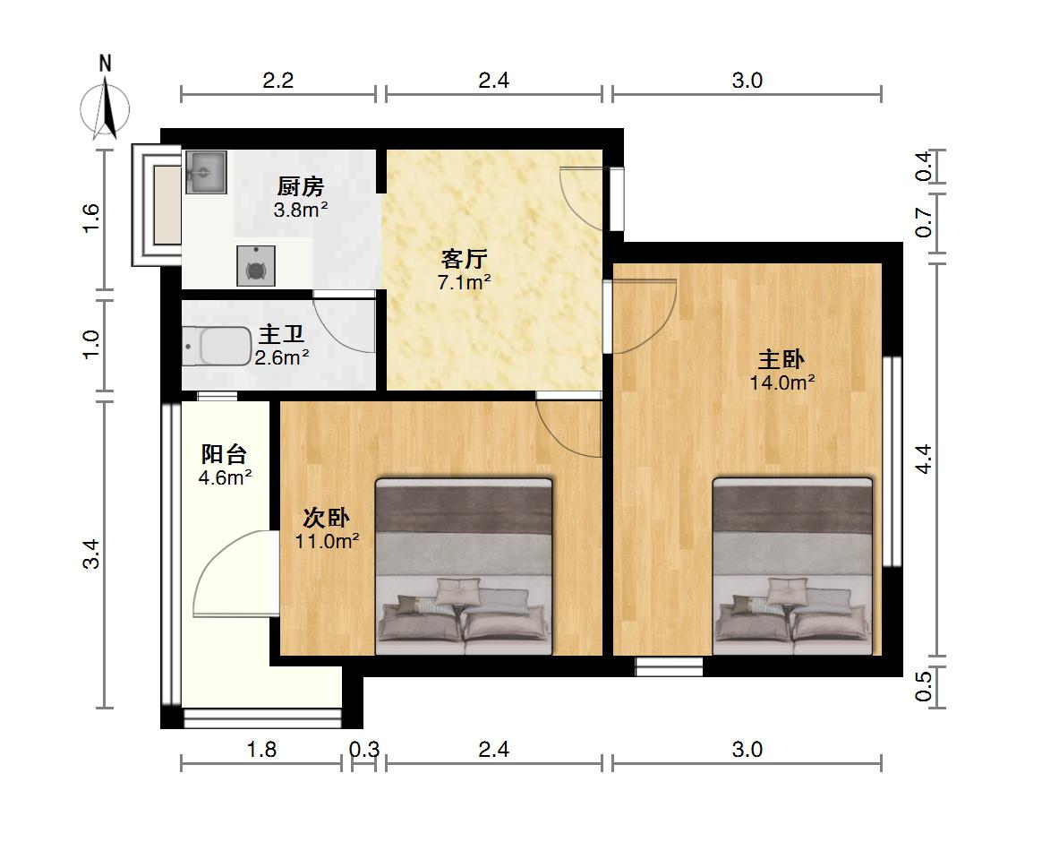 青云谱区徐家坊街道普通2室1厅1卫二手房出售12