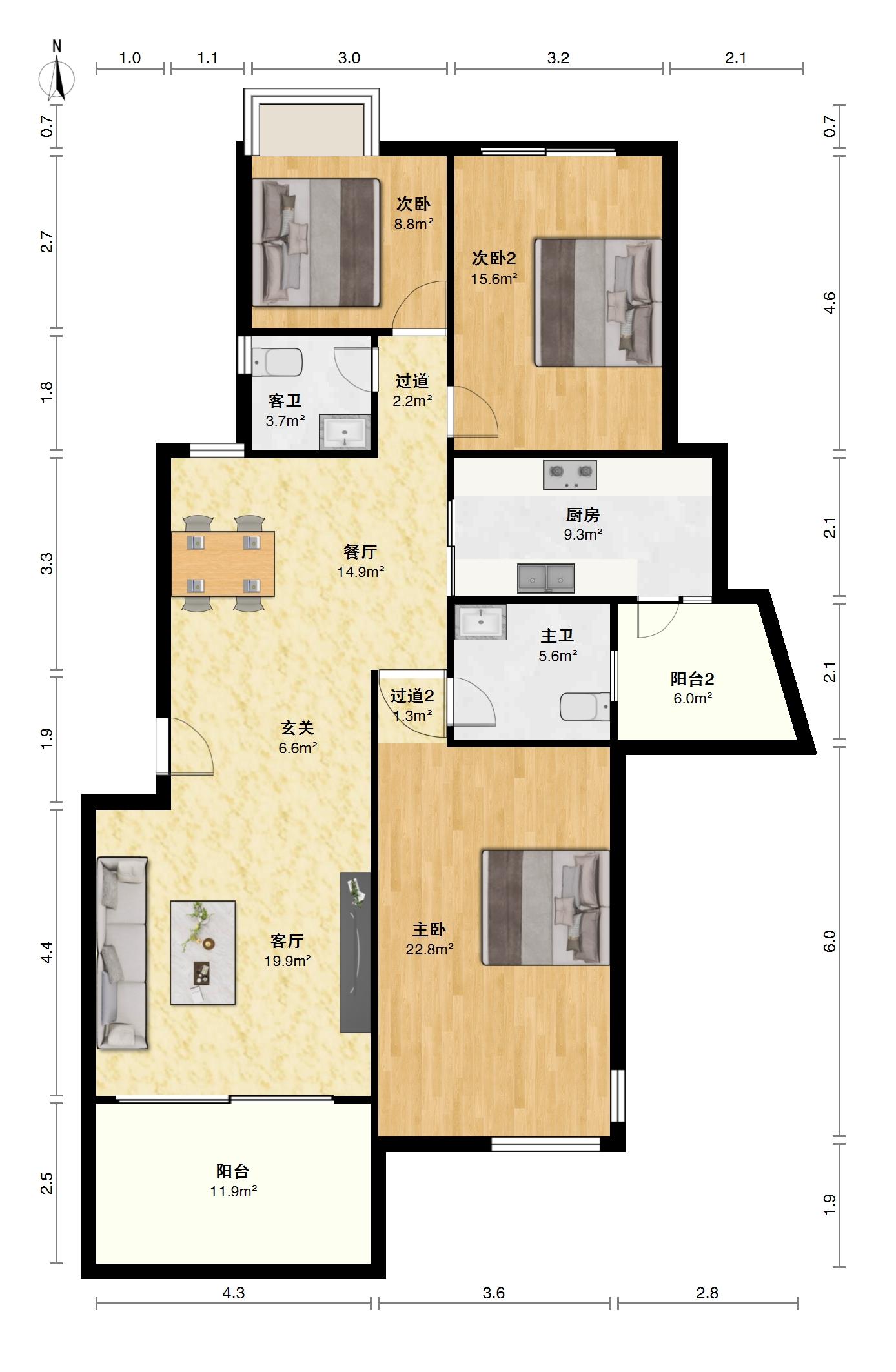 盛世名门,51.8万买盛世大三房 小龙物业14