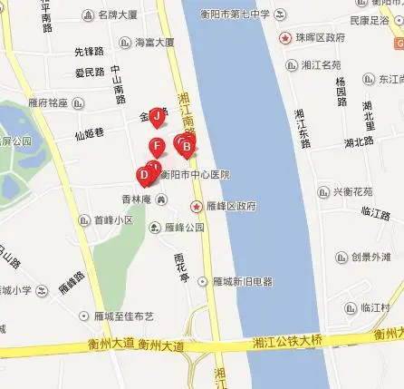 湘江南路中心医院-雁峰区雁峰湘江南路