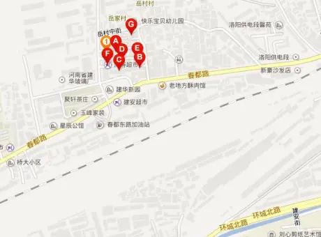岳荣小区-老城区铁路分局春都路岳村公交站牌往北15米