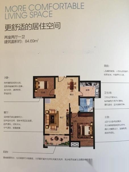 昌建誉峰经典小户型2室2厅1卫-昌建誉峰二手房价