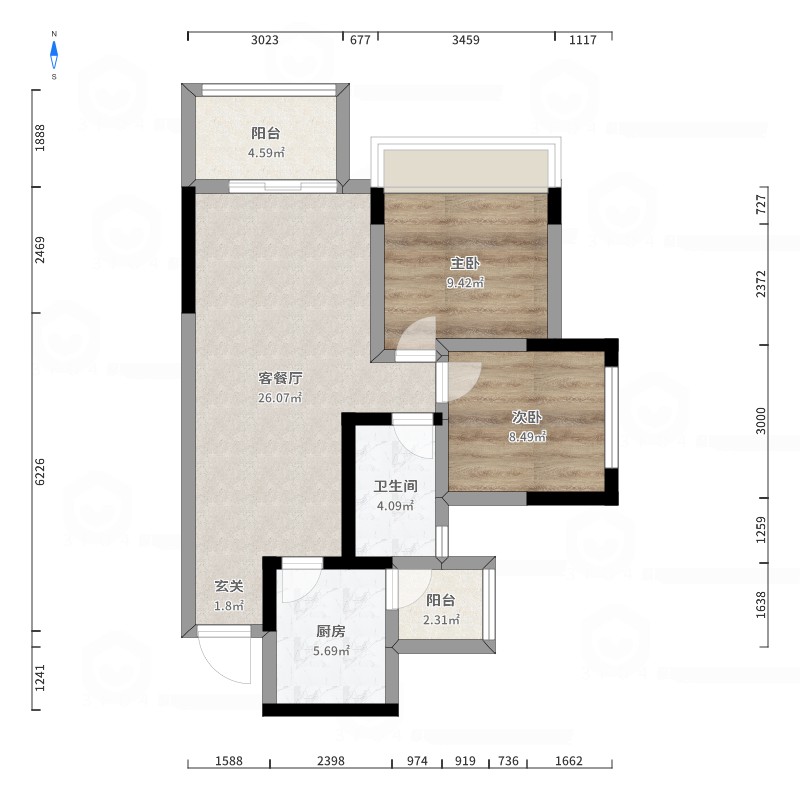 金泰公园大地,精品好房，楼层好，视野广，金泰公园大地2室2厅1卫1阳台！12