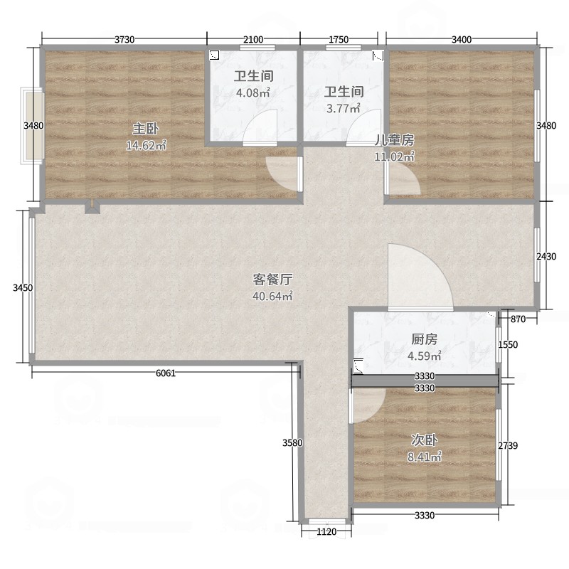 福门天鹅湾,南北通透,3室2厅1卫1阳台全南,户型非常棒,有户型为证10