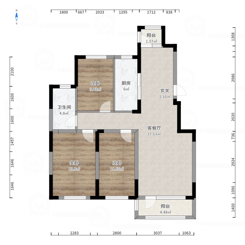 海诺首府,海诺首府洋房6层复式166平可扩建240平100万出售11