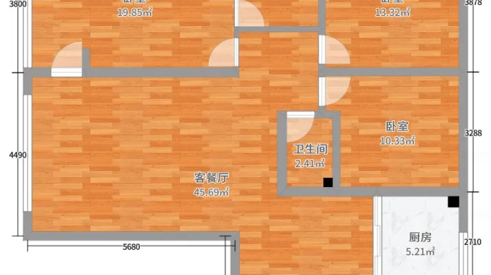 八一路水岸小城三室两厅一卫精装修分户采暖可拎包入住急售
