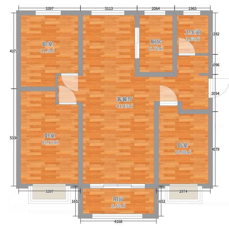 润嘉国际,润嘉国际两室两厅一卫精装修拎包即住采光好可按揭10