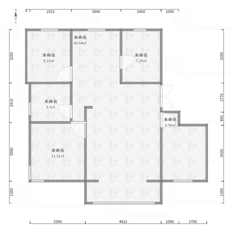 金凤区金凤毛坯3室2厅1卫二手房出售5