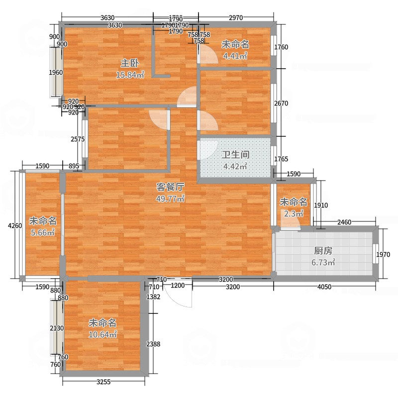 恒大绿洲1700元/月148㎡4室2厅2卫2阳台-恒大绿洲租房