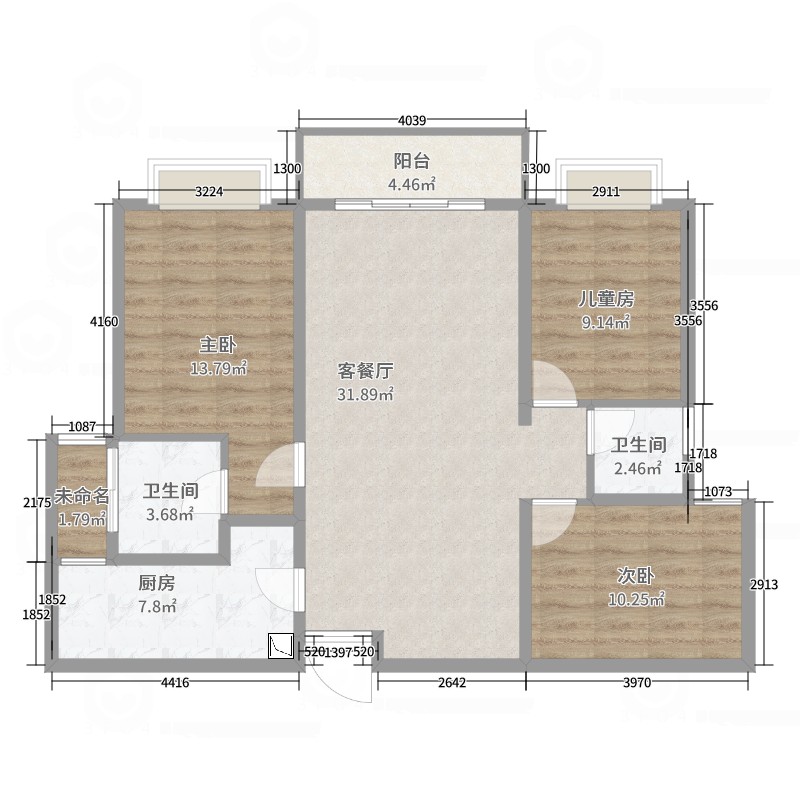 长兴小区,长兴小区，黄金楼层129平大三居，精装修拎包入住56.8 万13