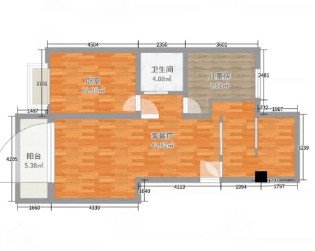建宁小区2室2厅1卫朝南北精装