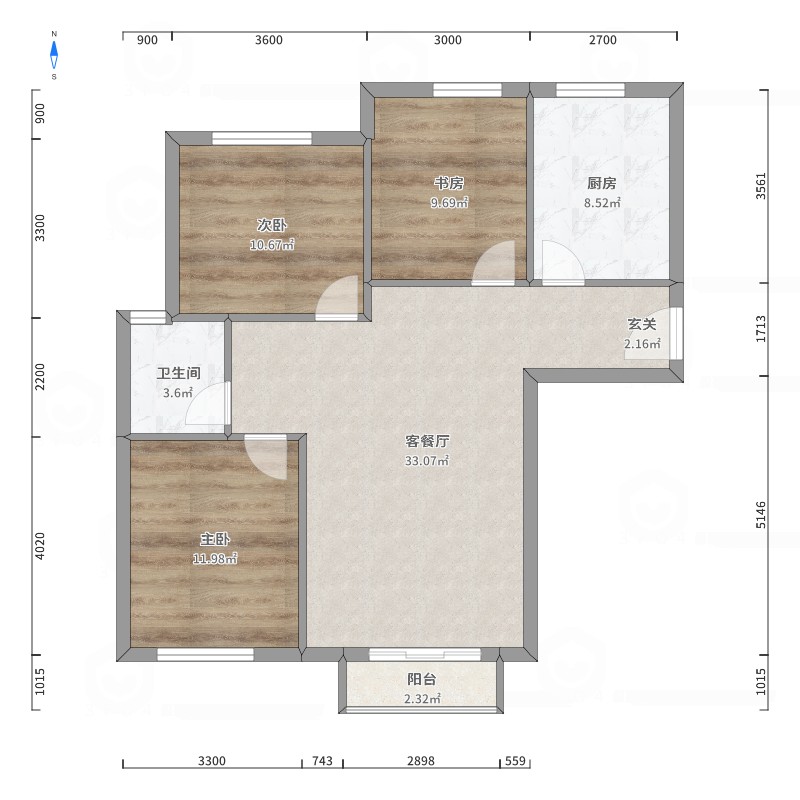 兴城市兴城市精装3室2厅2卫二手房出售9