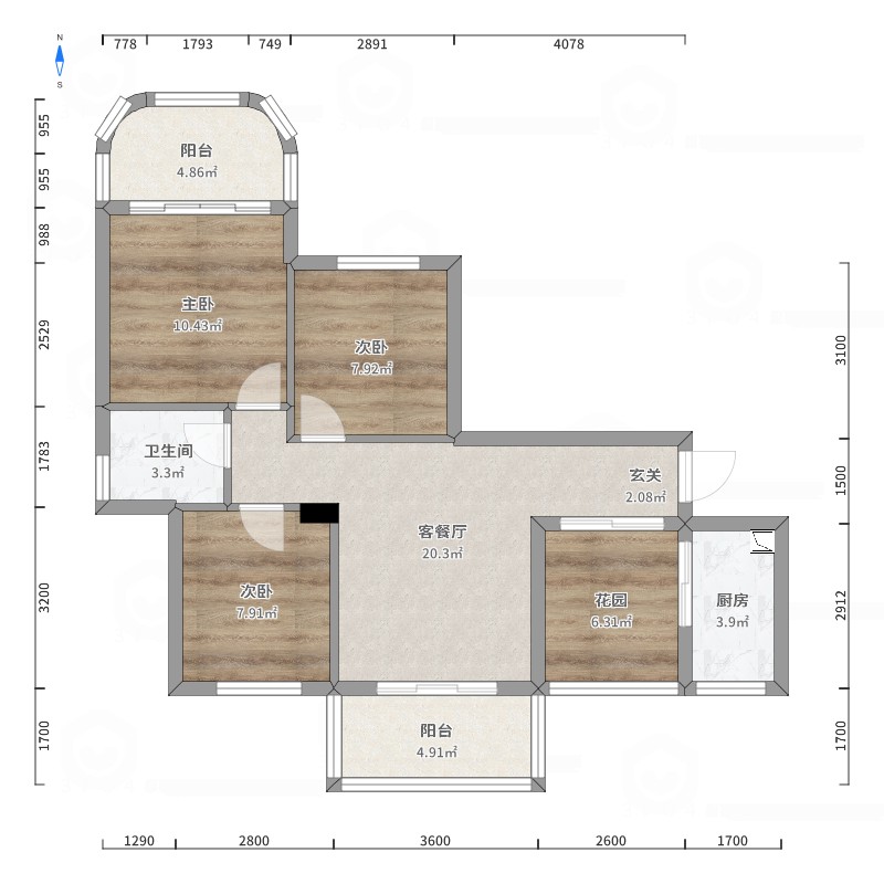 汉川市汉川市精装3室2厅2卫二手房出售11