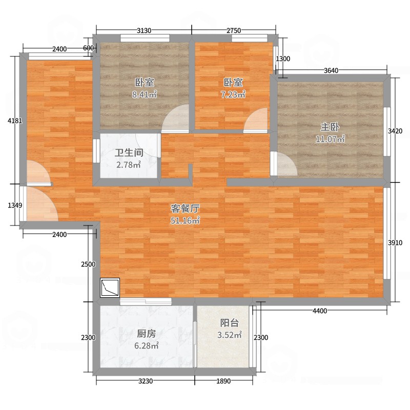 通建中天城,中天城毛坯4房 看房前打房东电话预约！7