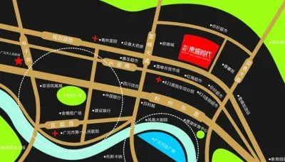 长虹东城时代商业交通图3