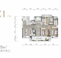 成都万达1号户型信息11