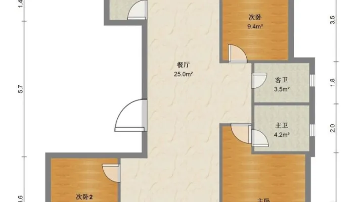 融科心贻湾 3室2厅1卫 精装修 南北通透 电梯房