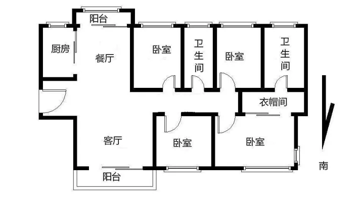 松宇公馆125平4房配齐拎包入住，新装修首租