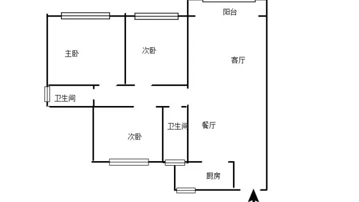 星龙新城套三电梯房出租，家具家电齐全，拧包入住