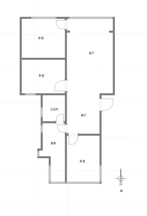 双钢路小区 3室2厅1卫 精装修  南北通透 紧邻轻轨站