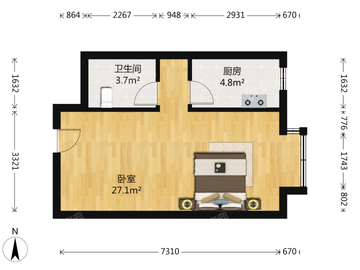 移动馨城,移动馨城 1700.00元/月 1室1厅1卫 55.3平5