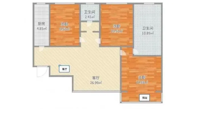 花湖左岸星辰全新精装三房两厅一卫家电齐全拧包入住看房方便