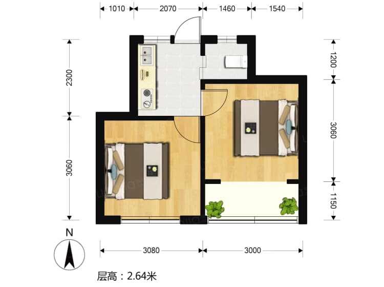 国年路102弄,国年路102弄 5800.00元/月 2室0厅1卫 44.28平5