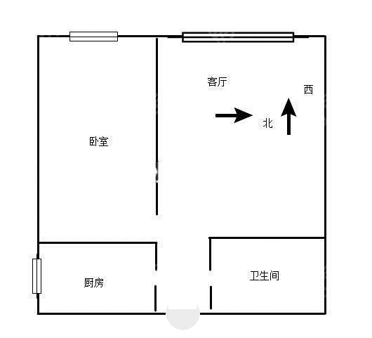 万豪华创新城,万豪华创新城 1室1厅1卫 54平 电梯27楼1