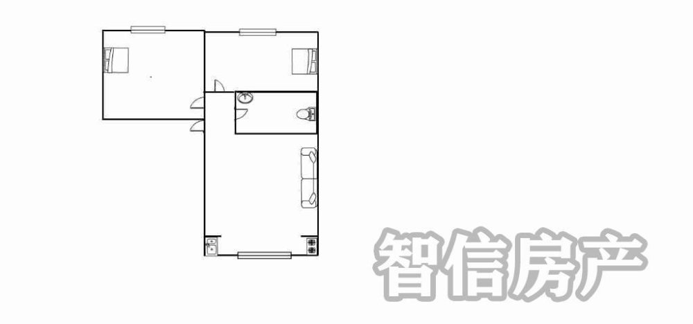 高德花园七号小区,高德七小区二室55平南北3层中装修700元长租季付包取暖物业1