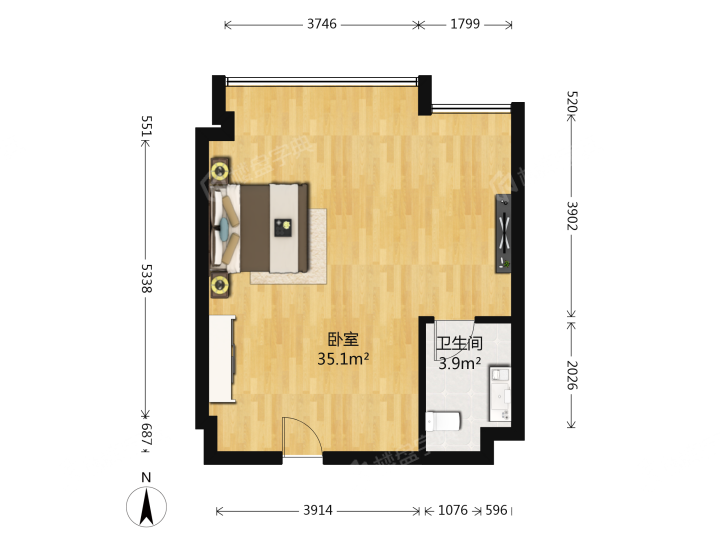 新力银湖湾,新力银湖湾 1600.00元/月 3室2厅2卫 53.0平1