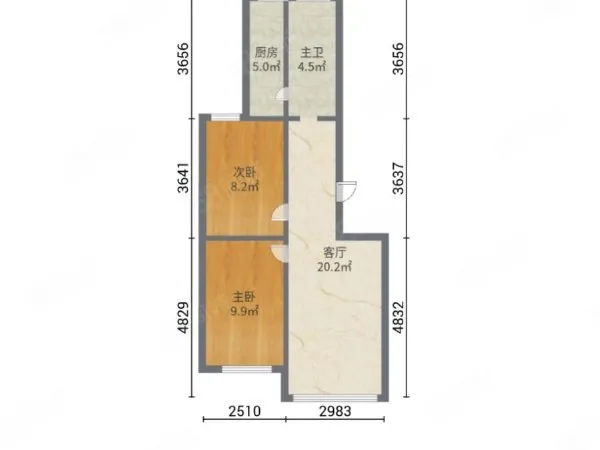 喜田华庭 2室2厅1卫 90平 电梯房 精装修 1416月