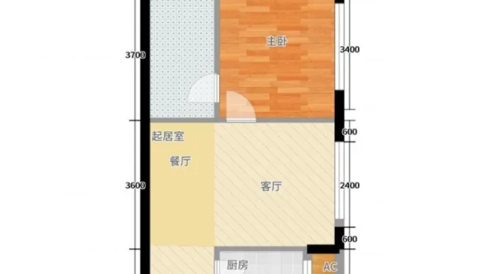 万熹城市广场 1室1厅1卫 精装修 64平 电梯房 ，随时看