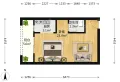 华润二十四城一期 1600.00元/月 1室0厅1卫 44.0平1