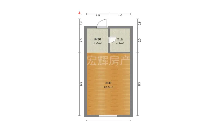 中海广场 精装一室 拎包入住 价格可谈 随时看房