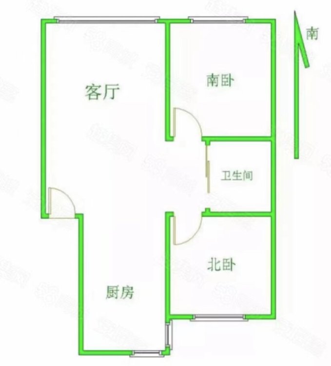 阳光水岸1室1厅1卫朝南精装出租1