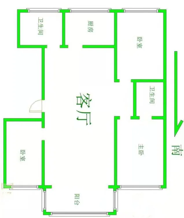 长防大厦 可短租 短付 随时可看 拎包入住 电梯三居室价格低